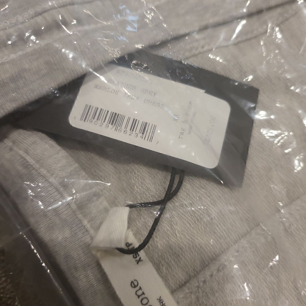 rag & bone marlon scoop neck dress heather grey XS - Picture 5 of 5